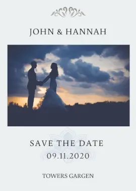 Online Editable Silhouette Wedding Invitation