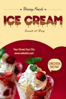 Online Editable Ice Cream Sale Pinterest Graphic