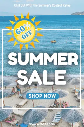 Online Editable Summer Sale Pinterest Graphic
