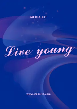 Online Editable Blue Live Young Website Media Kit