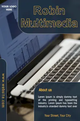 Online Editable Multimedia Pinterest Graphic