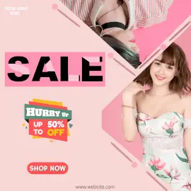Online Editable Women's Clothes Sale Discount Instagram Post