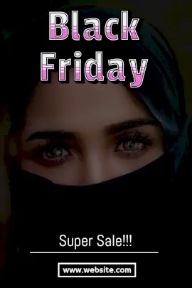 Online Editable Black Friday Super Sale Pinterest Graphic