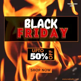 Online Editable Pop-Up 3D Text Black Friday Sale Discount Instagram Post
