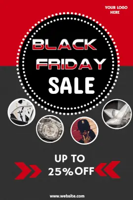 Online Editable Black Friday Sale Pinterest Graphic