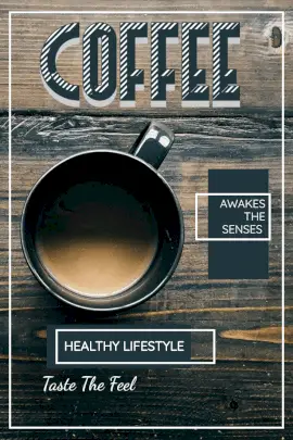 Online Editable Coffee Shop Pinterest Graphic