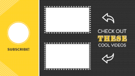 Online Editable Yellow And Gray YouTube End Screen
