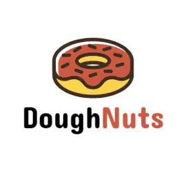 Online Editable Brown and Yellow Doughnut Food and Drink Logo