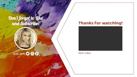 Online Editable Colorful BG YouTube End Screen