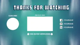 Online Editable Spotlight BG YouTube End Screen