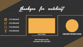 Online Editable Subscribe And Video Element YouTube End Screen