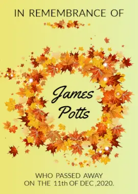 Online Editable Remembrance Event Announcement