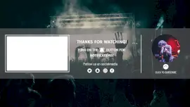 Online Editable Party Theme YouTube End Screen