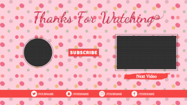 Online Editable Colorful dotted BG YouTube End Screen