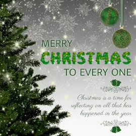 Online Editable Merry Christmas Greeting Card Instagram Post