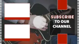 Online Editable Red Subscribe Element YouTube End Screen