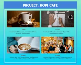 Online Editable kopi Cafe Storyboard