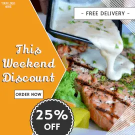 Online Editable Weekend Food Offers Instagram Ad