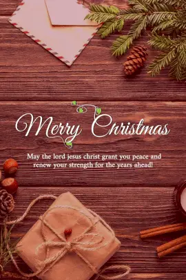 Online Editable Merry Christmas Wish Pinterest Graphic