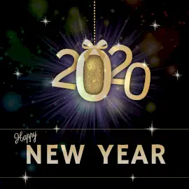 Online Editable Ribbon Knot Happy New Year 2020 Instagram Post