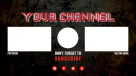 Online Editable Channel Subscribe YouTube End Screen
