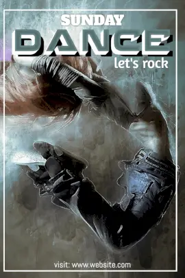 Online Editable Dance Poster Pinterest Graphic