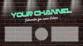 Online Editable Bricked Theme YouTube End Screen