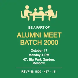 Online Editable Alumni Meet Invitation