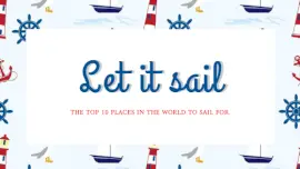 Online Editable Light Blue and White Boat Tour Places Blog Banner