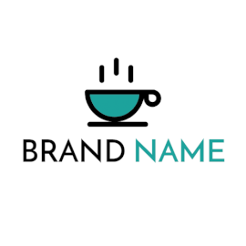 Online Editable Teal Cafe Food and Drink Logo