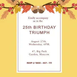 Online Editable Birthday Party Invitation