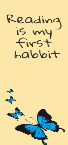 Online Editable Reading is My First Habit Bookmark