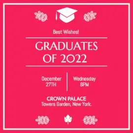 Online Editable Graduation Party Invitation