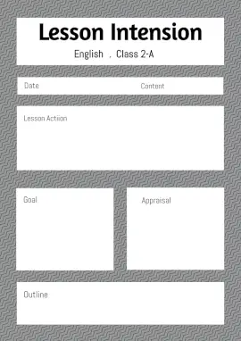 Online Editable English Class 2 Lesson Plan