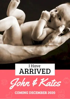 Online Editable New Born Baby Announcement