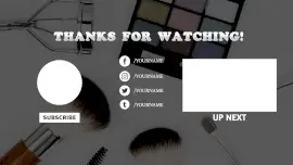 Online Editable Makeup Product Theme YouTube End Screen