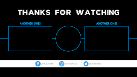 Online Editable White and Dark Blue Fancy Font YouTube End Screen