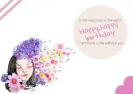 Online Editable Floral Birthday Wishes for Mom Birthday Card Lifestyle