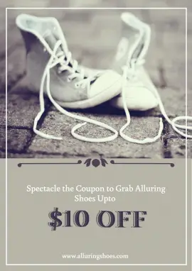 Online Editable Grayish Yellow Shoe Discount Coupon