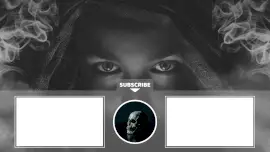Online Editable Monochromatic Horror Theme YouTube End Screen