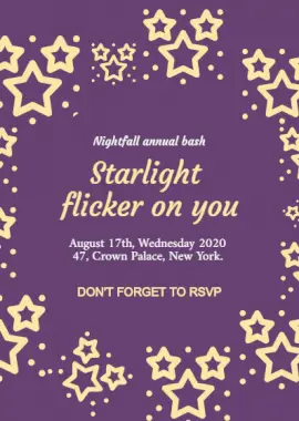 Online Editable Annual Award Portrait Invitation