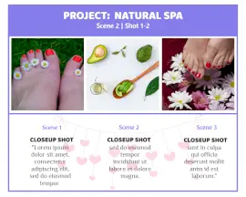 Online Editable Natural Spa Advertisement Storyboard