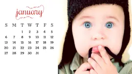 Online Editable Baby Theme Calendar