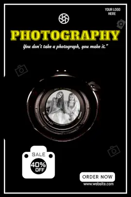 Online Editable Photography Sale Offers Pinterest Graphic