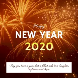 Online Editable Golden Light Effects New Year Wish Animated Design
