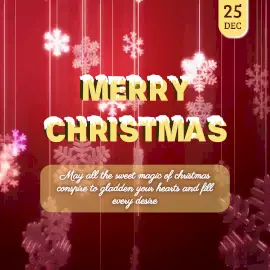 Online Editable Red Christmas Wish Animated Design