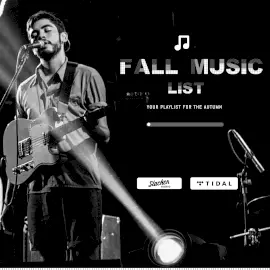 Online Editable Black Fall Music List Music Audiogram