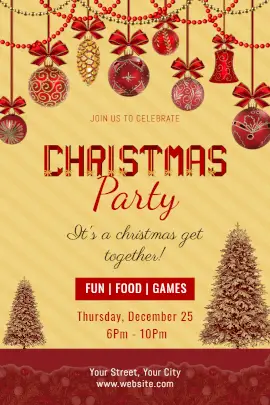 Online Editable Christmas Party Tumblr Graphic