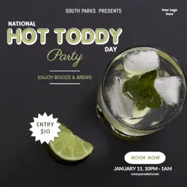 Online Editable National Hot Toddy Day Social Media Post