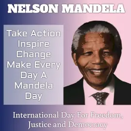 Online Editable Violet International Nelson Mandela Day July 18 Instagram Post
